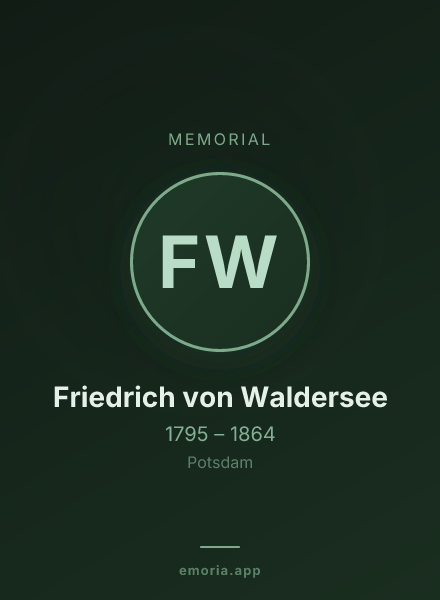 Memorial portrait of Friedrich von Waldersee