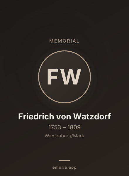 Memorial portrait of Friedrich von Watzdorf