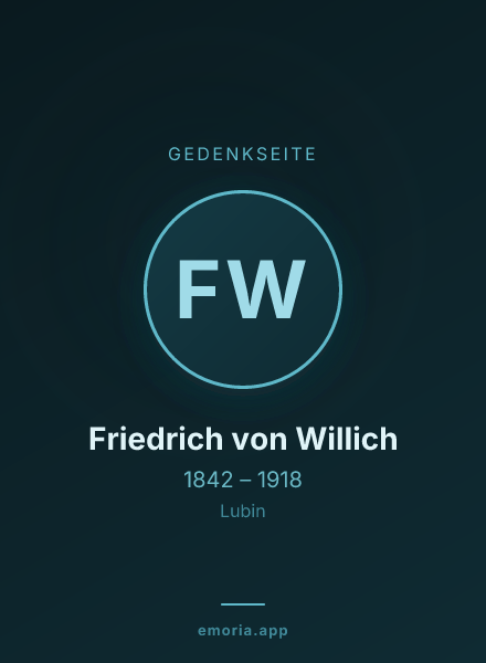 Gedenkportrait von Friedrich von Willich