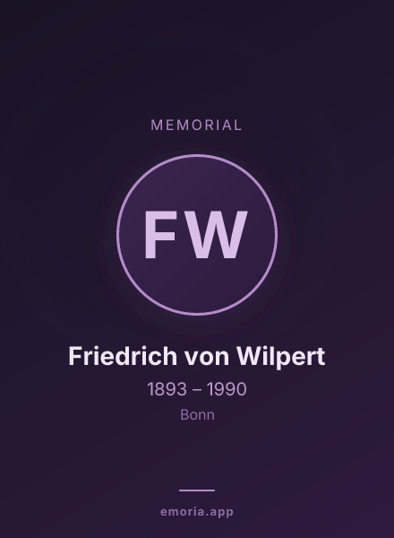 Memorial portrait of Friedrich von Wilpert