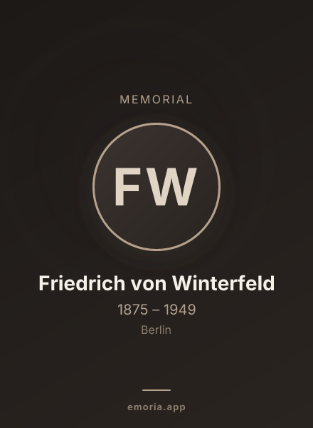 Memorial portrait of Friedrich von Winterfeld
