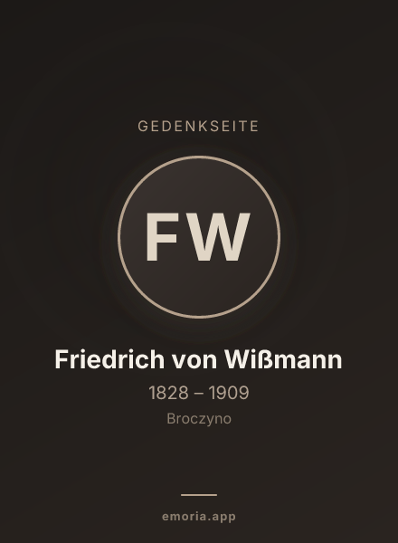Gedenkportrait von Friedrich von Wißmann