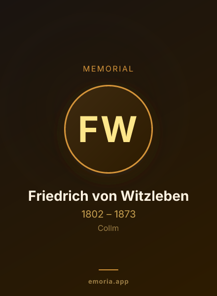 Memorial portrait of Friedrich von Witzleben