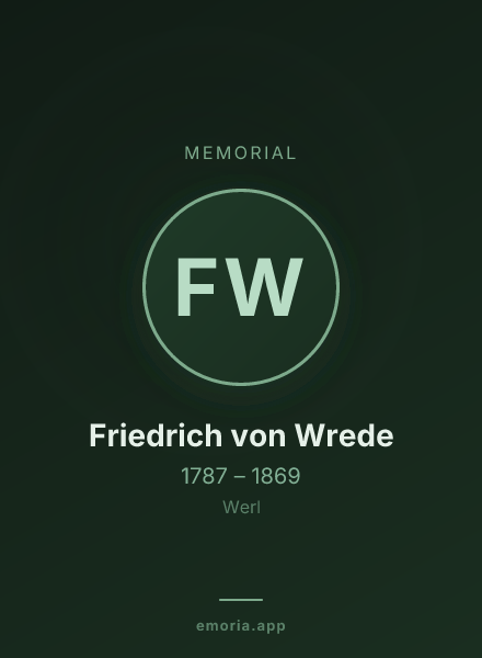 Memorial portrait of Friedrich von Wrede