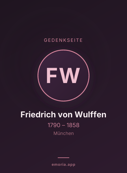 Gedenkportrait von Friedrich von Wulffen