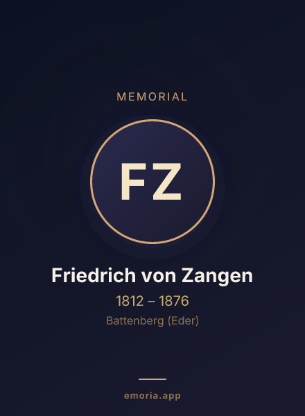 Memorial portrait of Friedrich von Zangen