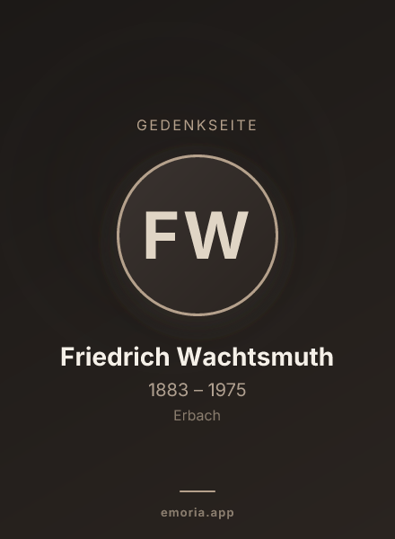 Gedenkportrait von Friedrich Wachtsmuth