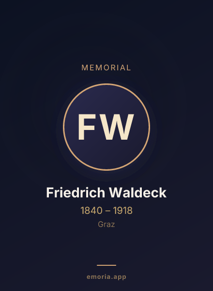 Memorial portrait of Friedrich Waldeck