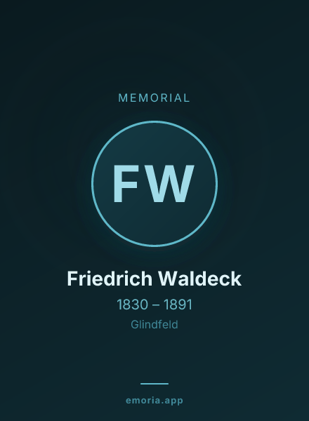 Memorial portrait of Friedrich Waldeck