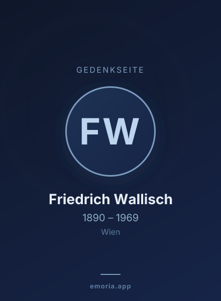 Gedenkportrait von Friedrich Wallisch