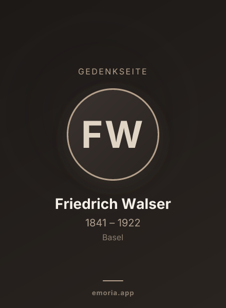 Gedenkportrait von Friedrich Walser