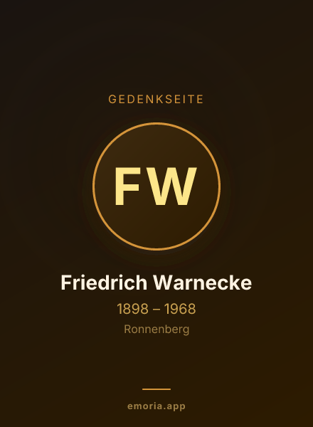 Gedenkportrait von Friedrich Warnecke