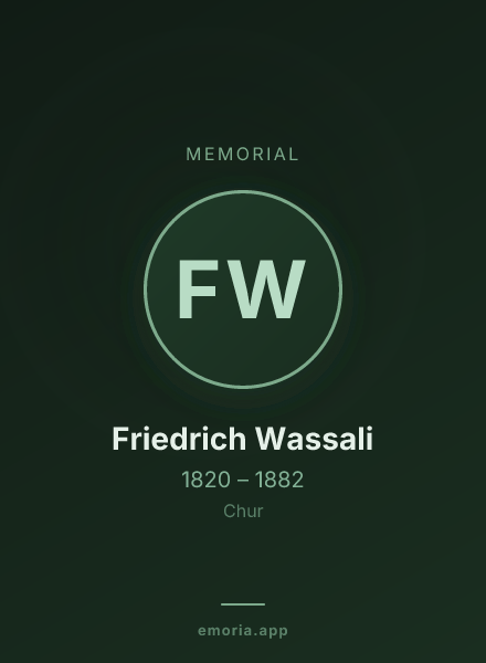Memorial portrait of Friedrich Wassali