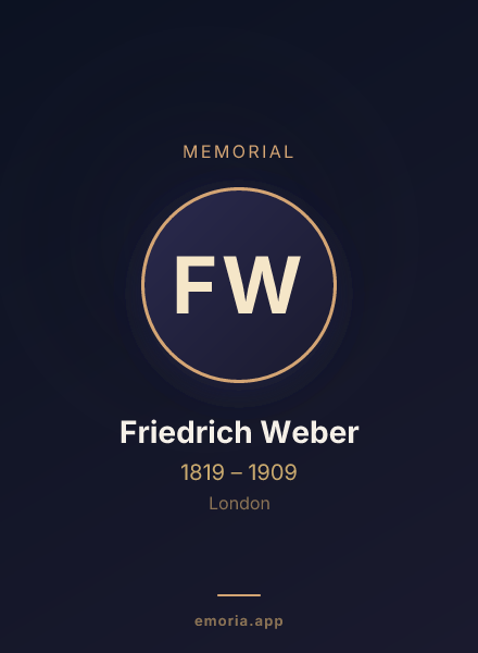 Memorial portrait of Friedrich Weber