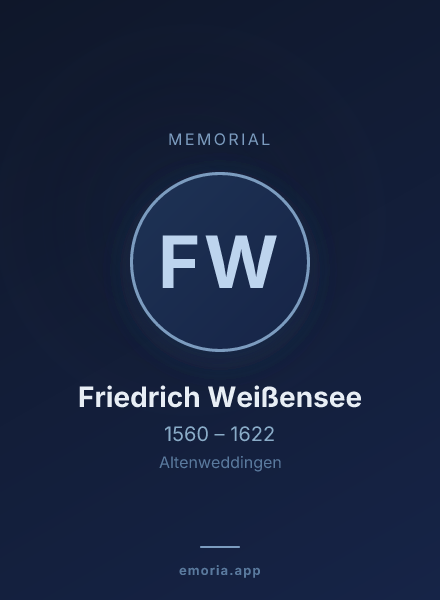 Memorial portrait of Friedrich Weißensee