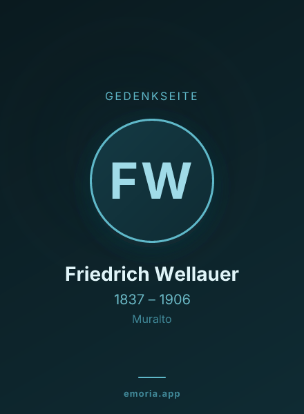 Gedenkportrait von Friedrich Wellauer