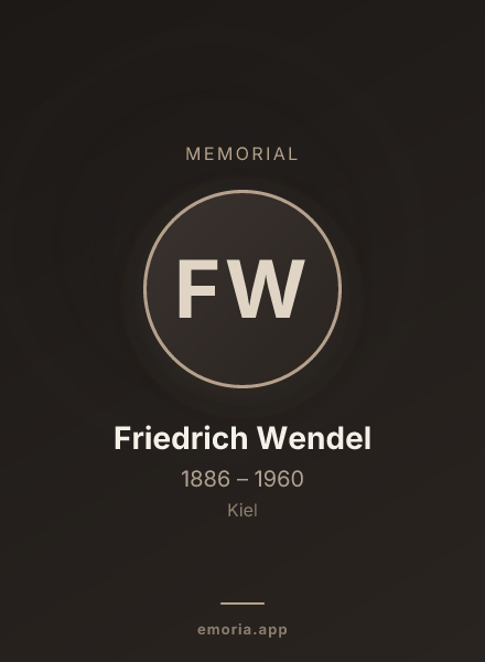 Memorial portrait of Friedrich Wendel