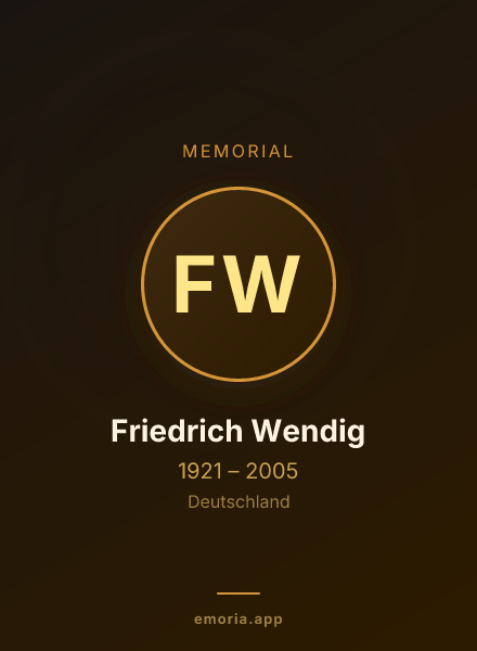 Memorial portrait of Friedrich Wendig