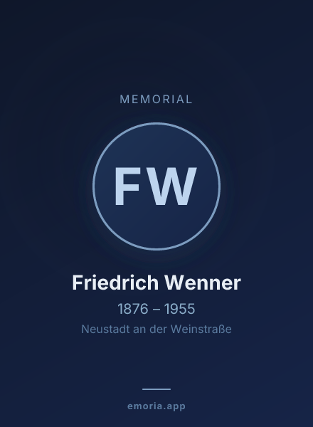 Memorial portrait of Friedrich Wenner