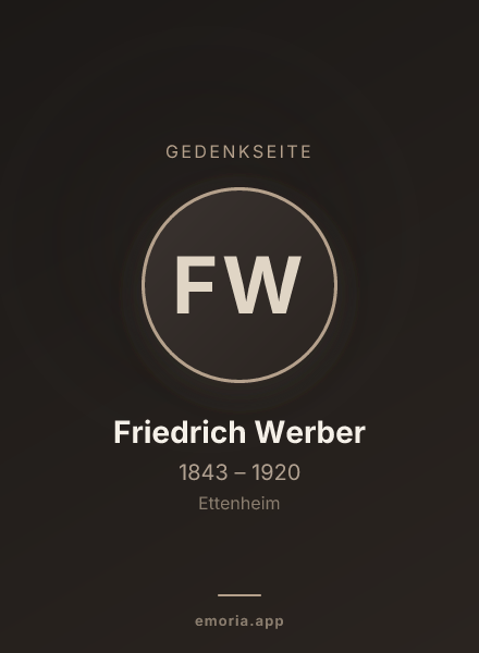 Gedenkportrait von Friedrich Werber
