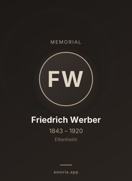 Memorial portrait of Friedrich Werber