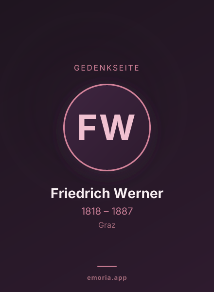 Gedenkportrait von Friedrich Werner