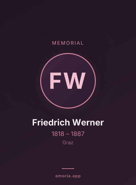 Memorial portrait of Friedrich Werner