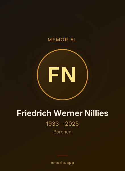 Memorial portrait of Friedrich Werner Nillies