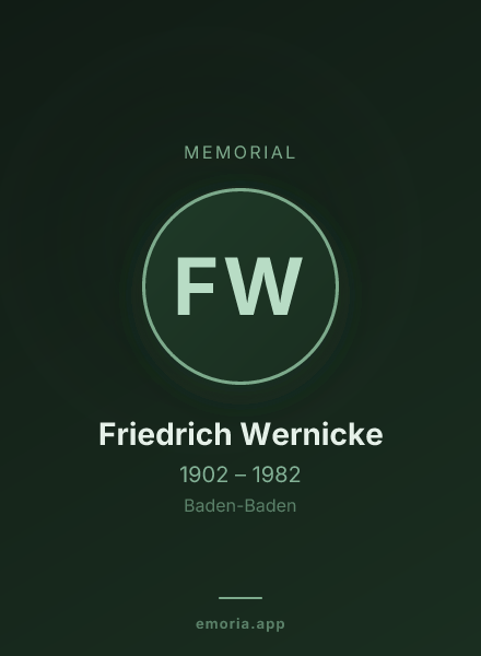 Memorial portrait of Friedrich Wernicke