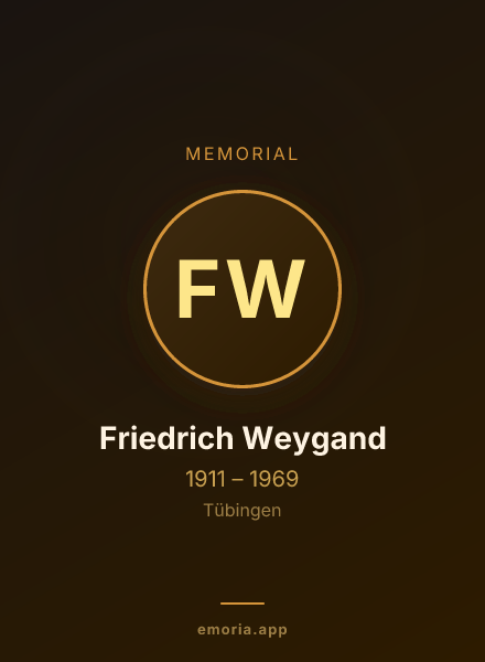 Memorial portrait of Friedrich Weygand