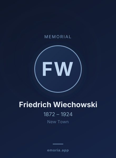 Memorial portrait of Friedrich Wiechowski
