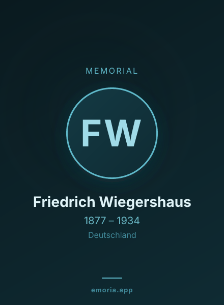 Memorial portrait of Friedrich Wiegershaus