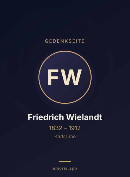 Gedenkportrait von Friedrich Wielandt
