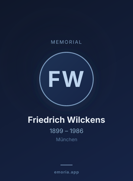 Memorial portrait of Friedrich Wilckens