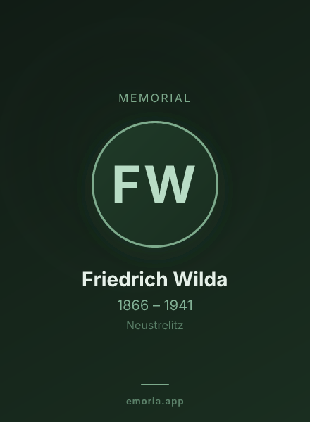 Memorial portrait of Friedrich Wilda