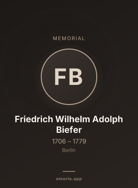 Memorial portrait of Friedrich Wilhelm Adolph Biefer