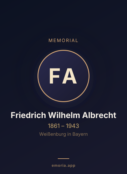 Memorial portrait of Friedrich Wilhelm Albrecht