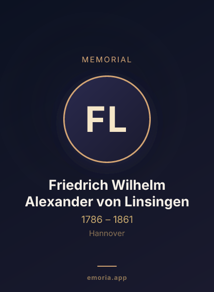 Memorial portrait of Friedrich Wilhelm Alexander von Linsingen