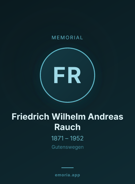 Memorial portrait of Friedrich Wilhelm Andreas Rauch