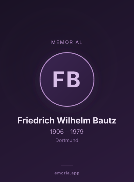 Memorial portrait of Friedrich Wilhelm Bautz
