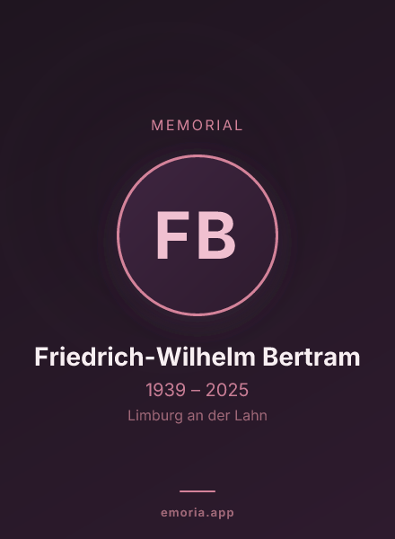 Memorial portrait of Friedrich-Wilhelm Bertram