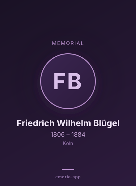 Memorial portrait of Friedrich Wilhelm Blügel