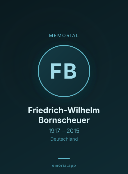 Memorial portrait of Friedrich-Wilhelm Bornscheuer