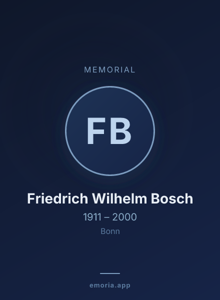 Memorial portrait of Friedrich Wilhelm Bosch