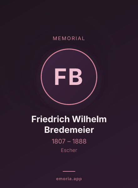 Memorial portrait of Friedrich Wilhelm Bredemeier