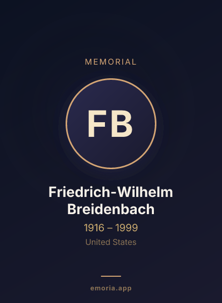 Memorial portrait of Friedrich-Wilhelm Breidenbach