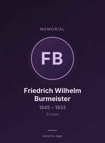 Memorial portrait of Friedrich Wilhelm Burmeister