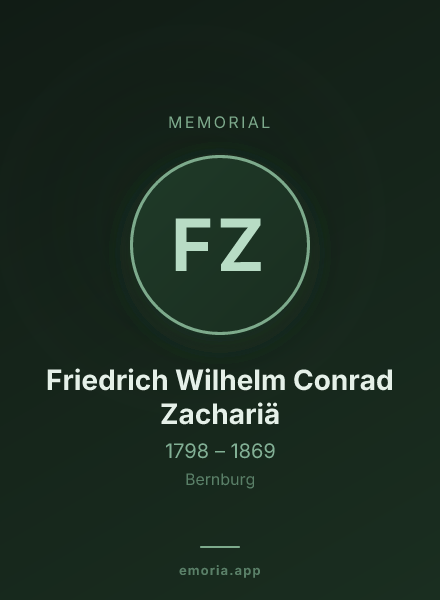 Memorial portrait of Friedrich Wilhelm Conrad Zachariä