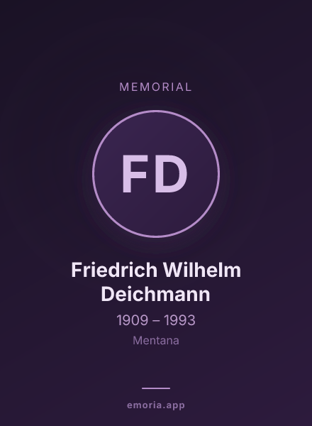 Memorial portrait of Friedrich Wilhelm Deichmann