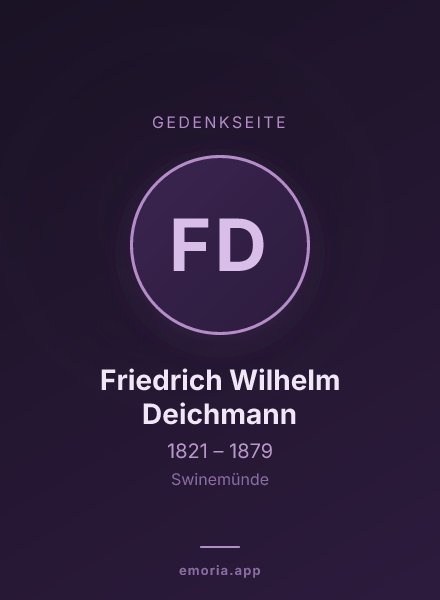 Gedenkportrait von Friedrich Wilhelm Deichmann